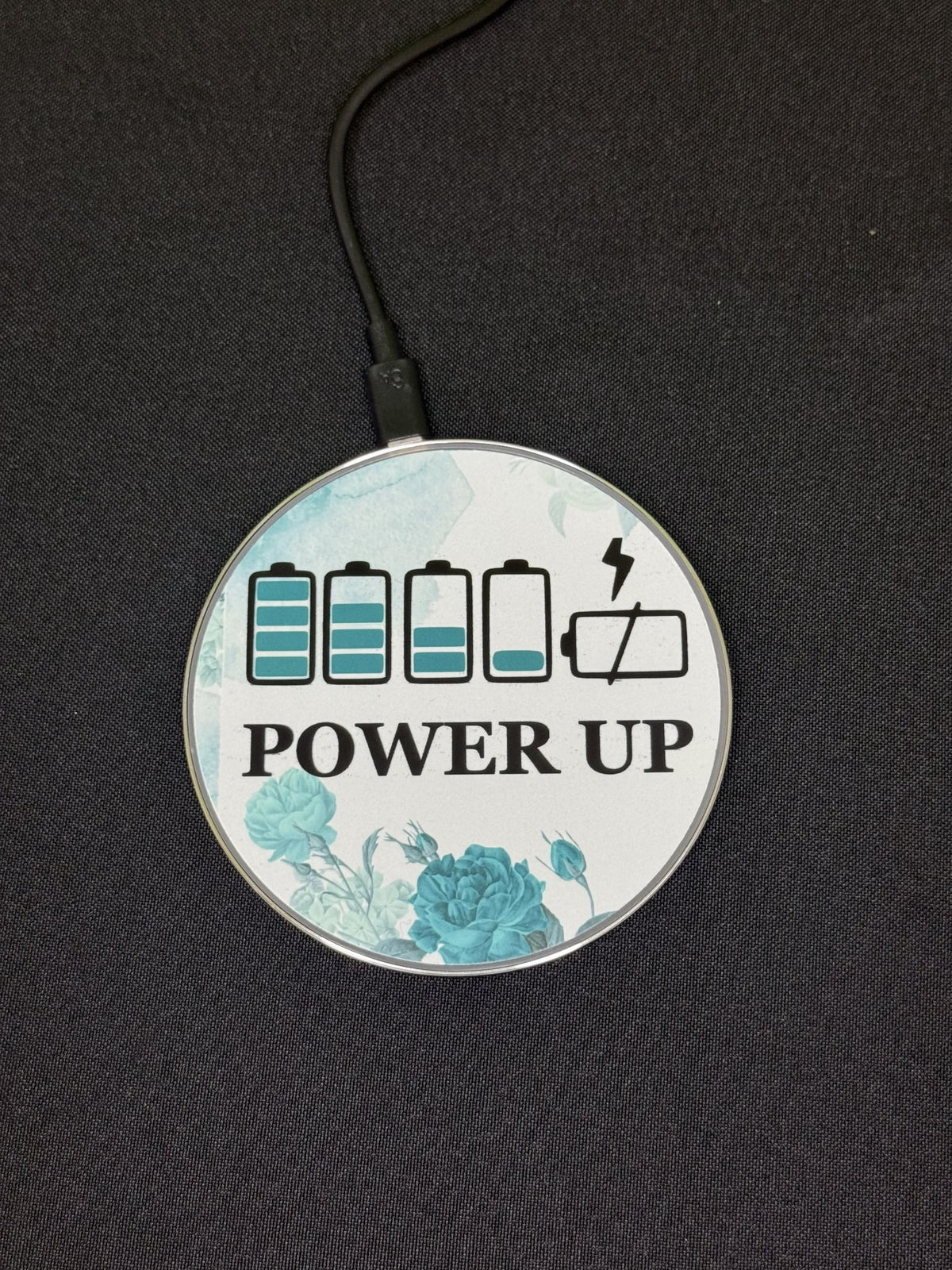 Wireless Round Mobile Phone Sublimation Charger – 6.1&quot; Sublimation Blank with PET Film