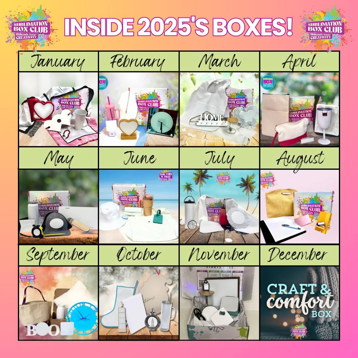 Sublimation Monthly Box Club
