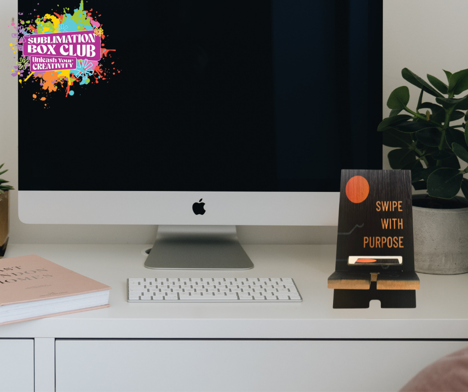 Sublimation Bamboo Mobile Phone Stand – Fits iPhone & Android, 5.5" x 3.6"