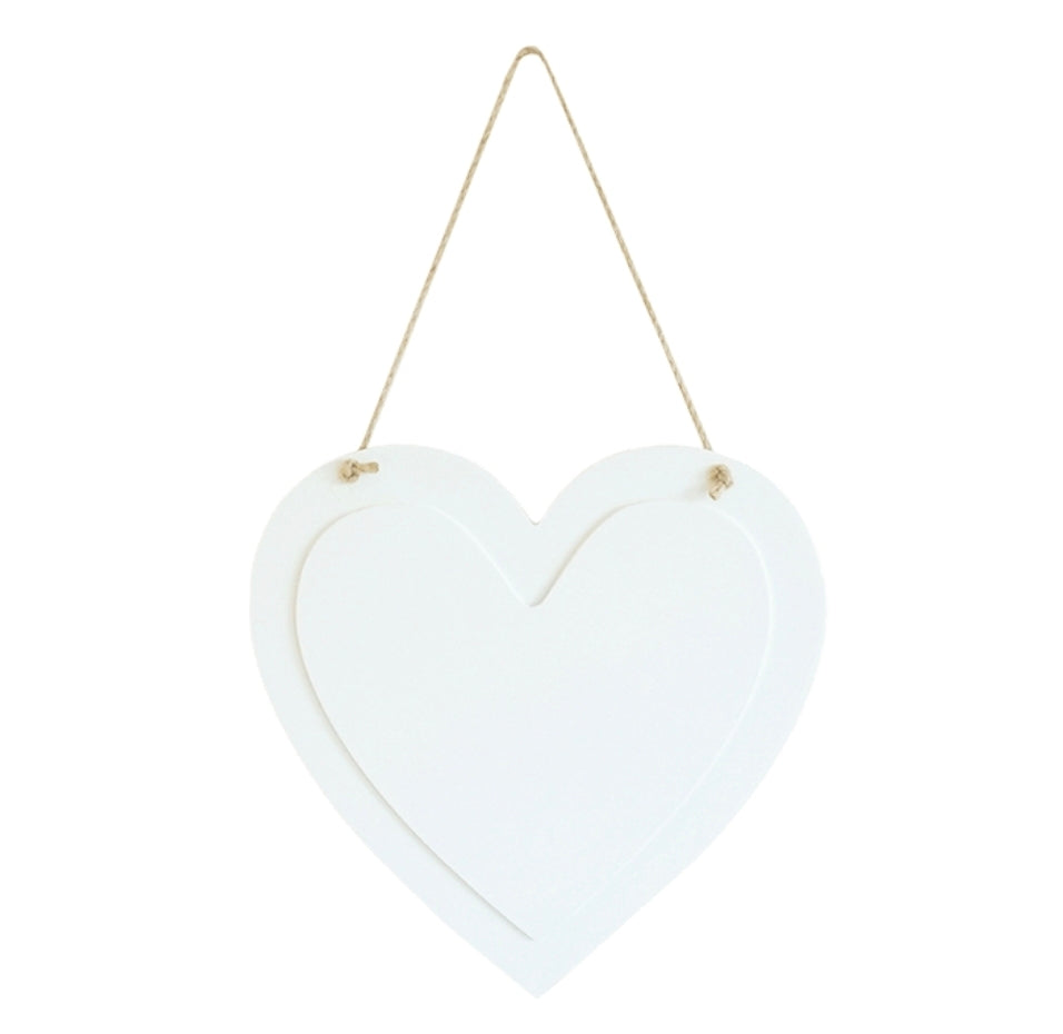 Sublimation Heart Wood Sign