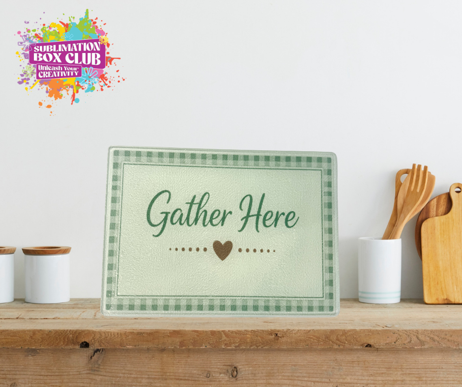 Sublimation 11" x 7.9" Tempered Glass Rectangle Cutting Board / Trivet