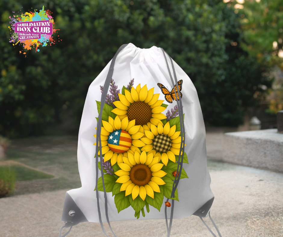 Sublimation Drawstring Bag – 13.5" x 16.5", Double-Sided, White