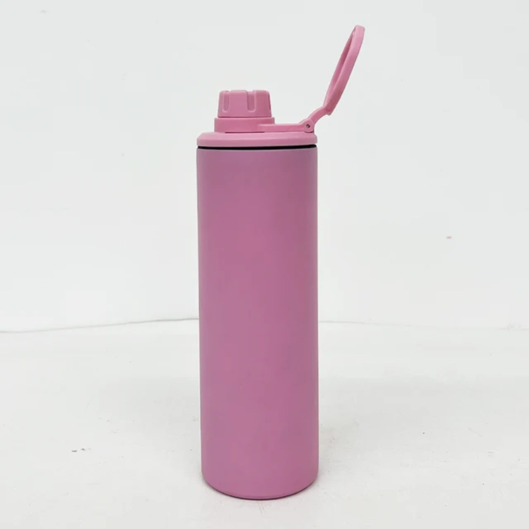 Sublimation Matte 20oz Sports Water Bottle With Dual Lids