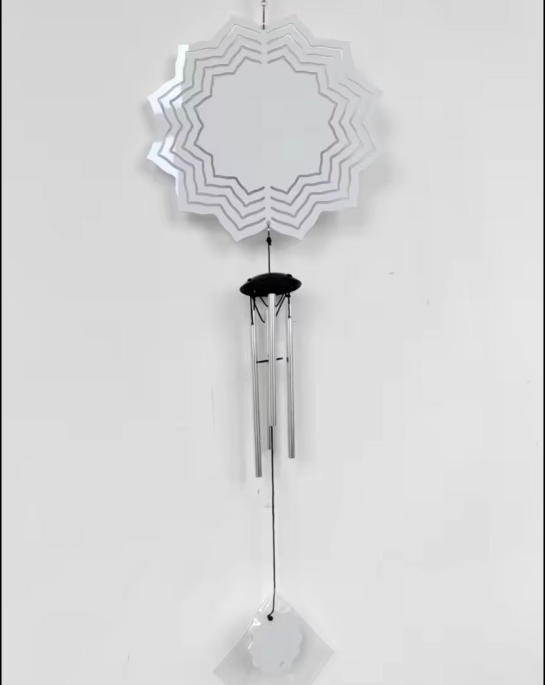8&quot; Sublimation Rotating Double-Sided Metal Wind Chime