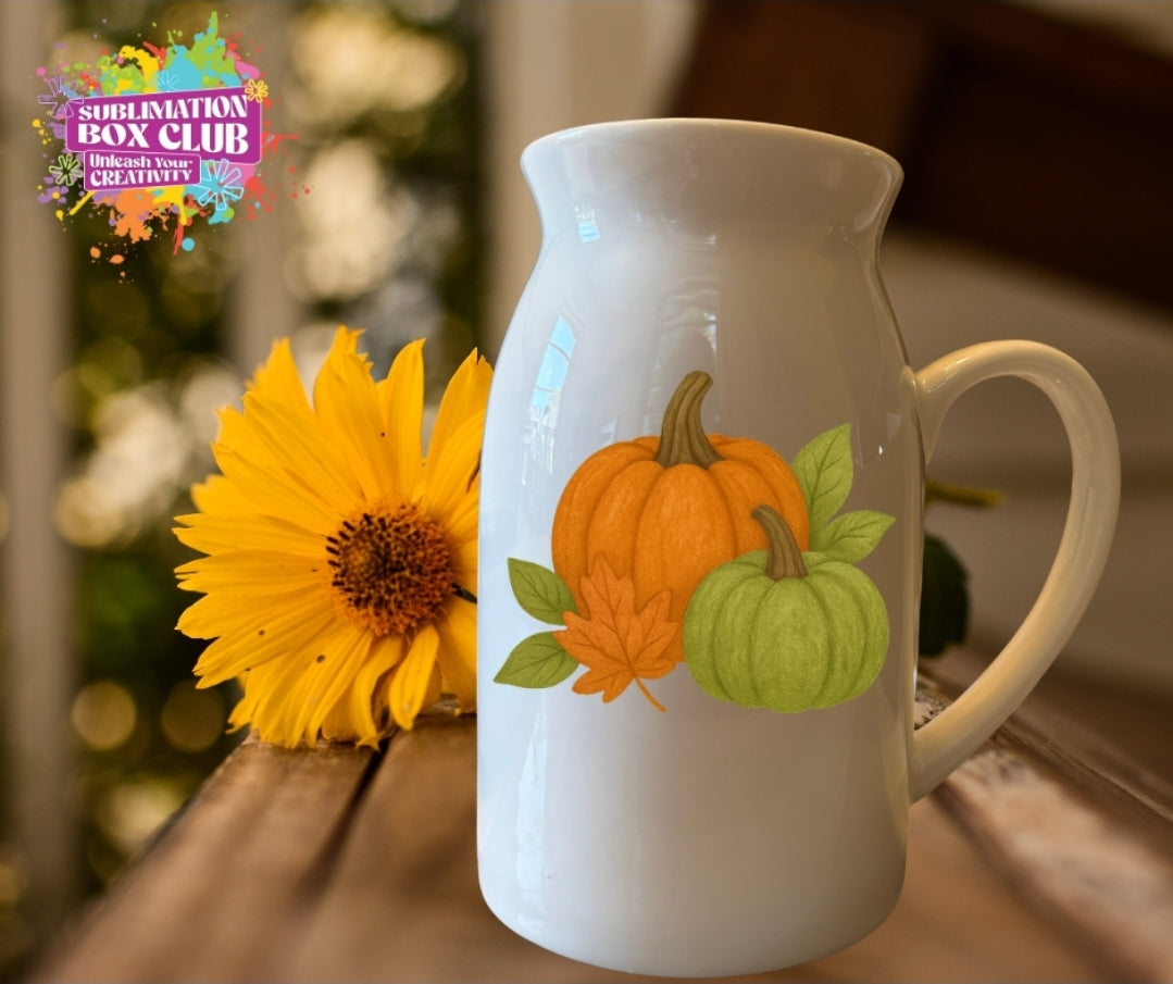 Sublimation 400ml Ceramic Milk Jug / Mini Flower Pot