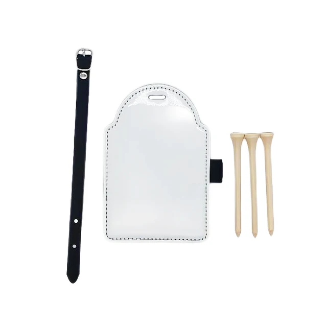 PU Leather Sublimation Golf Tee Set