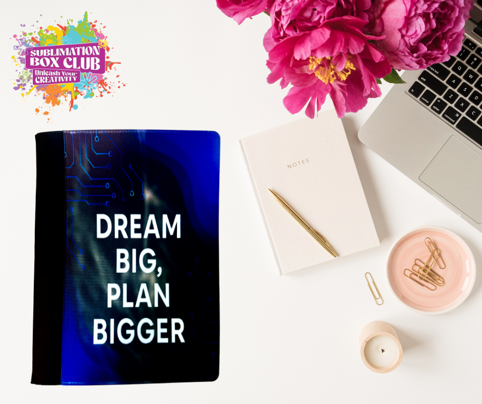 Sublimation Notebook Portfolio – Letter Size, Fabric, with Pad & Storage Pockets