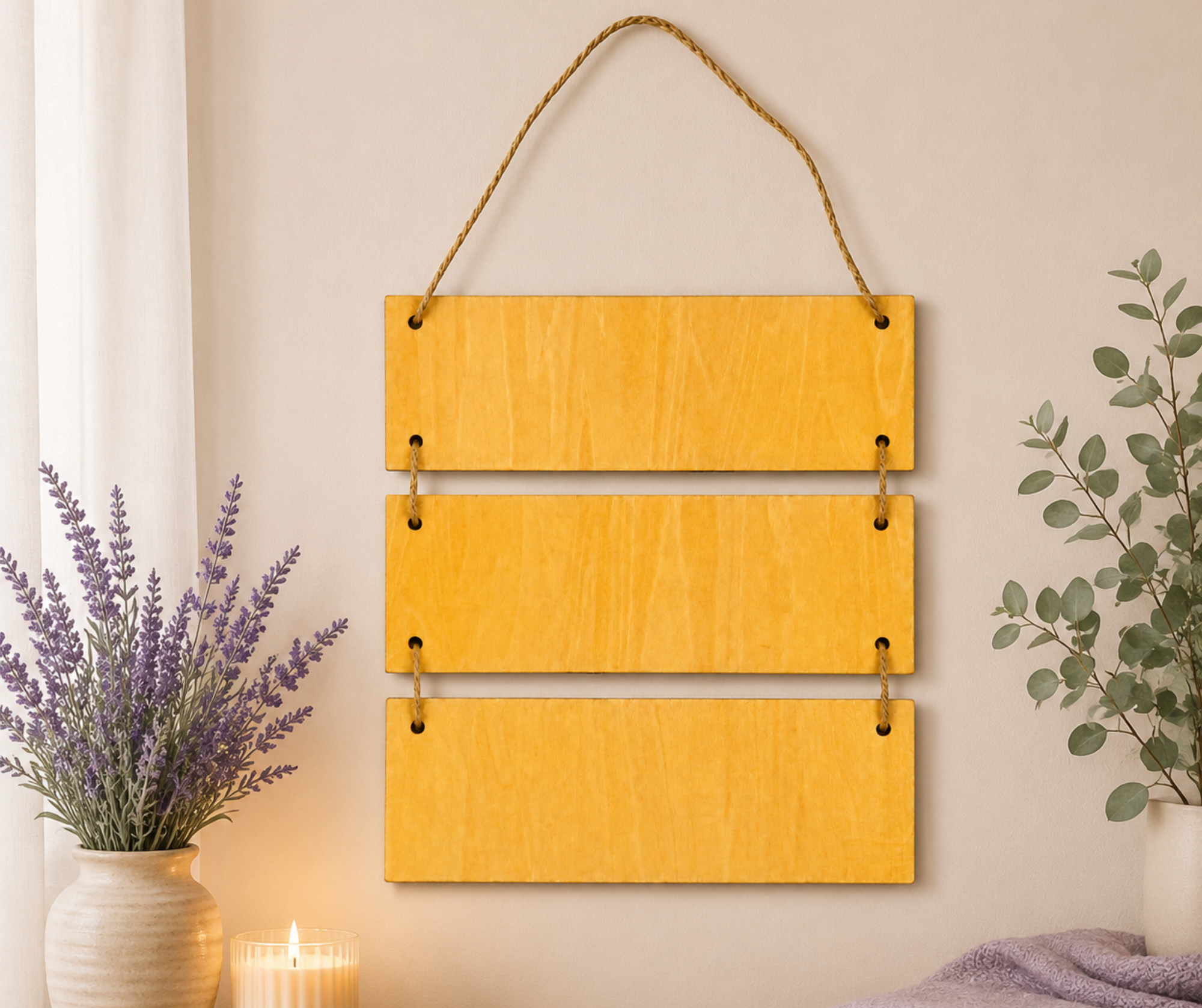 3-Panel Sublimation Wood Door Sign