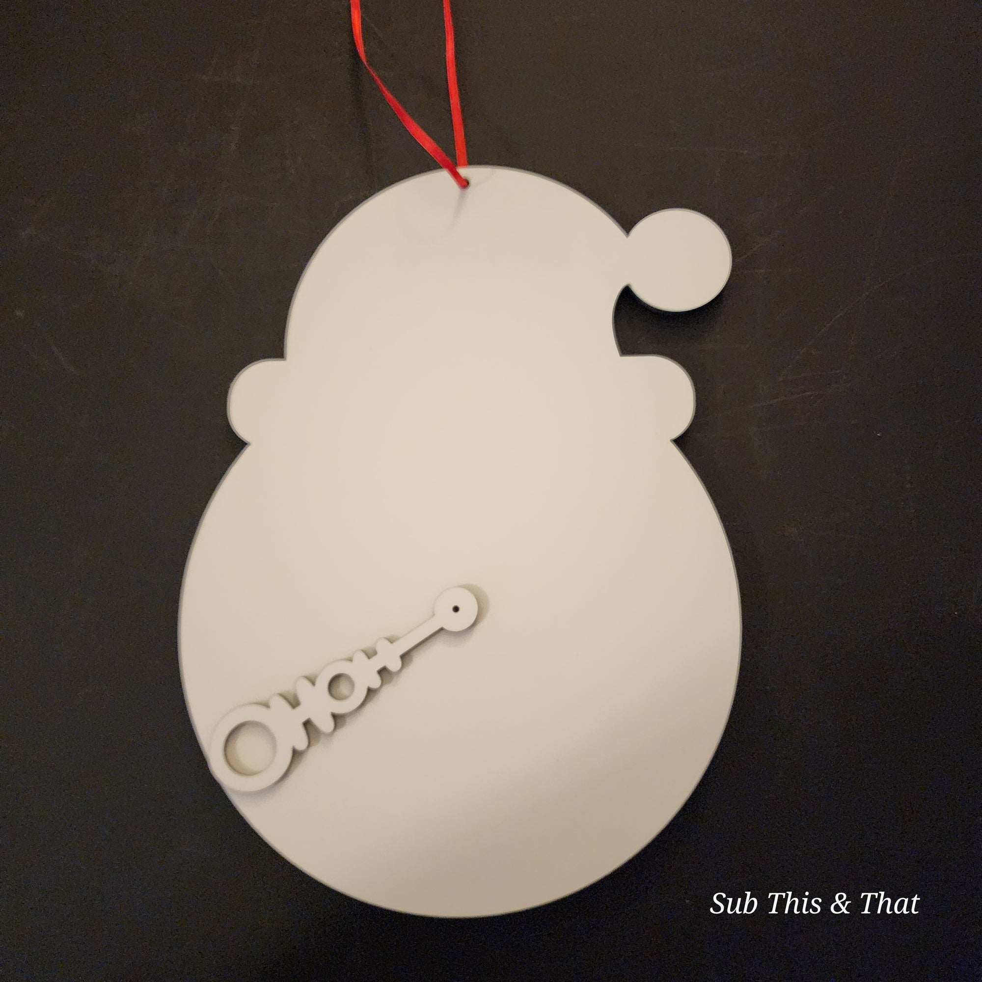 Sublimation Christmas Countdown Calendar / Doorhanger – Snowman or Santa Advent Calendar Blank