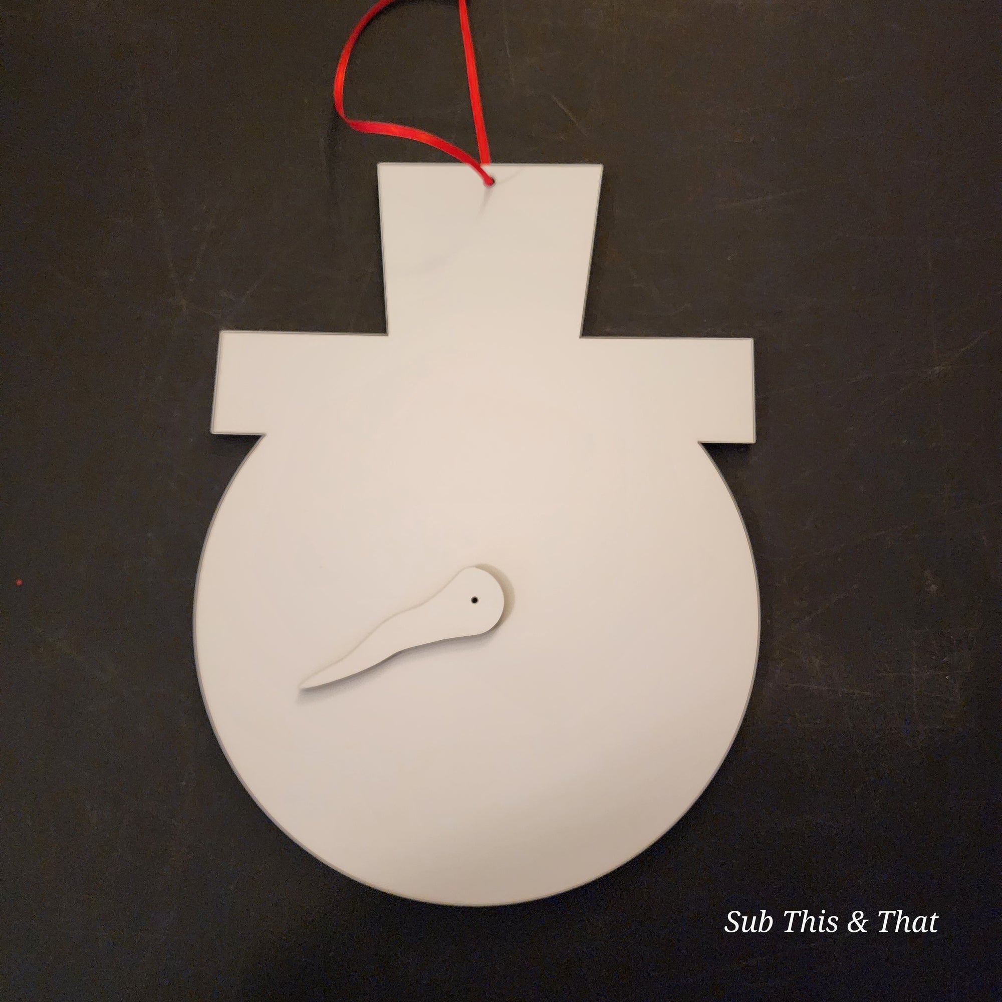 Sublimation Christmas Countdown Calendar / Doorhanger – Snowman or Santa Advent Calendar Blank