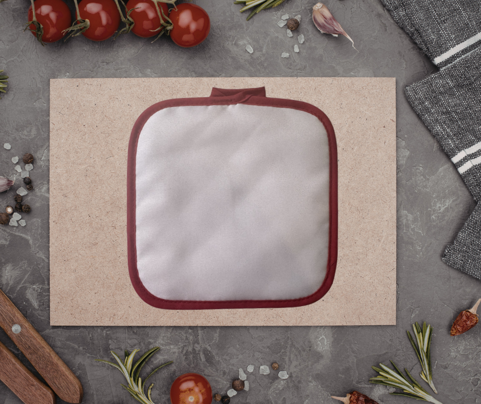 Sublimation White Pot Holder & Glove Set