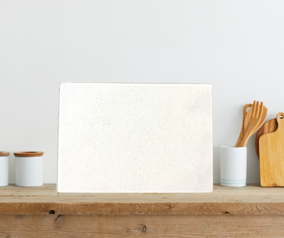 Sublimation 11" x 7.9" Tempered Glass Rectangle Cutting Board / Trivet