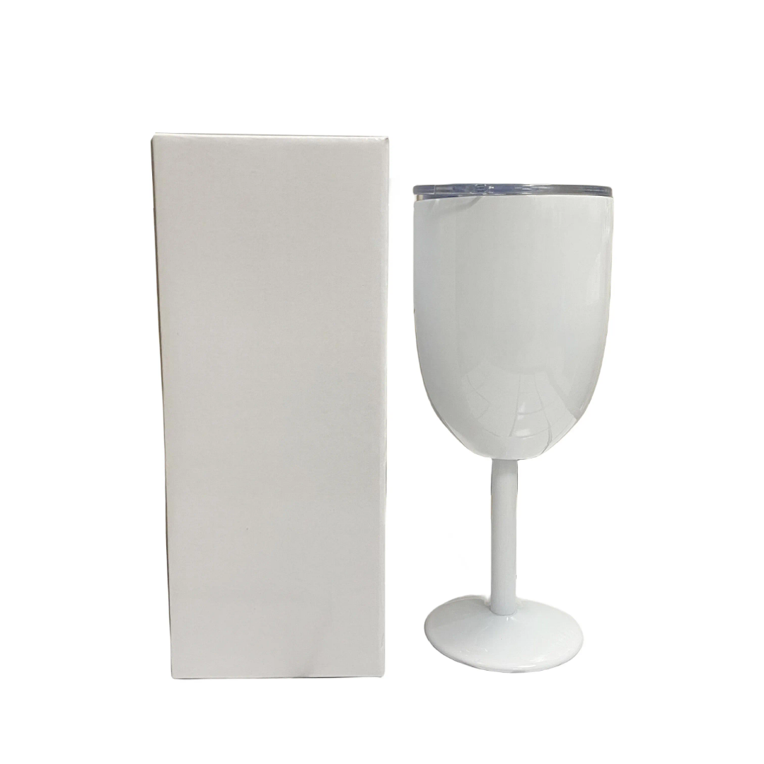 10oz Stainless Steel Sublimation Wine Flute Tumbler