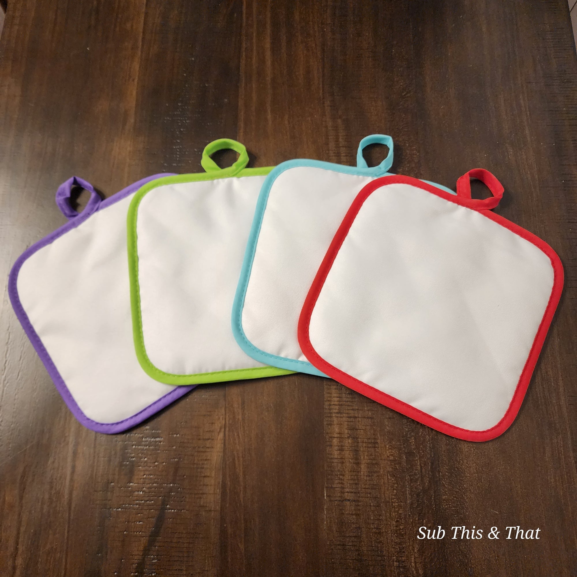Sublimation White Pot Holder & Glove Set