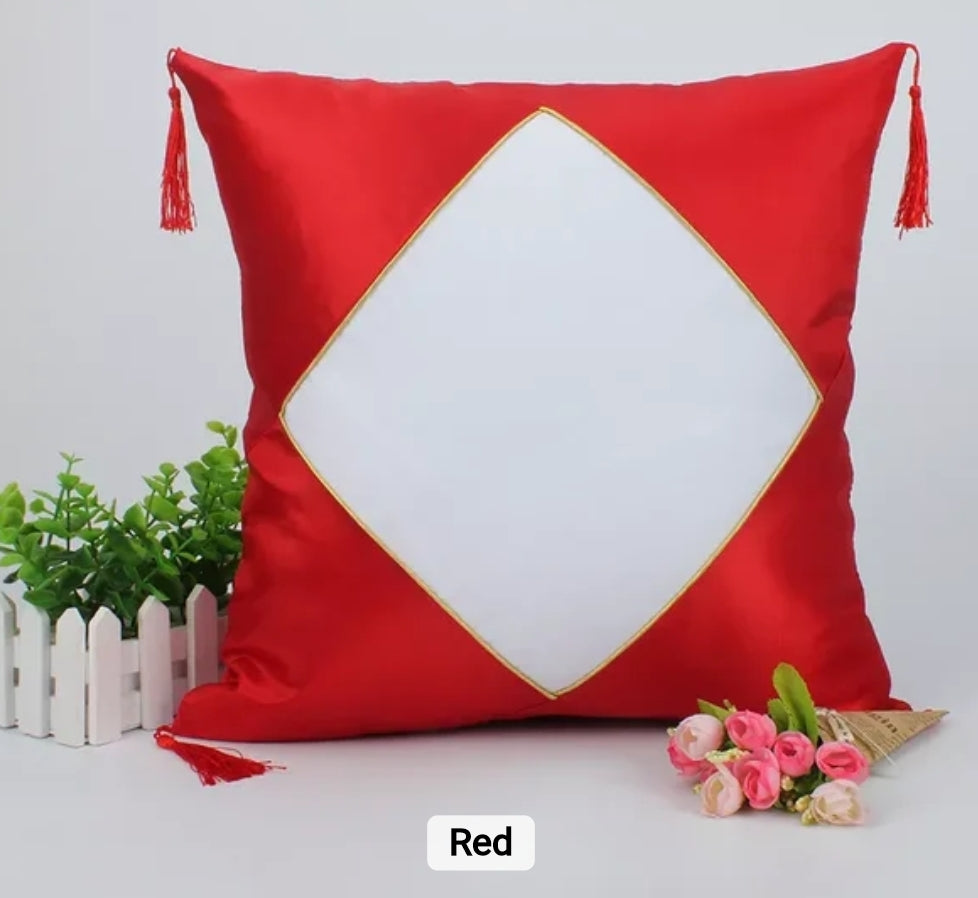 Sublimation Satin Pillow Cover With Tassels