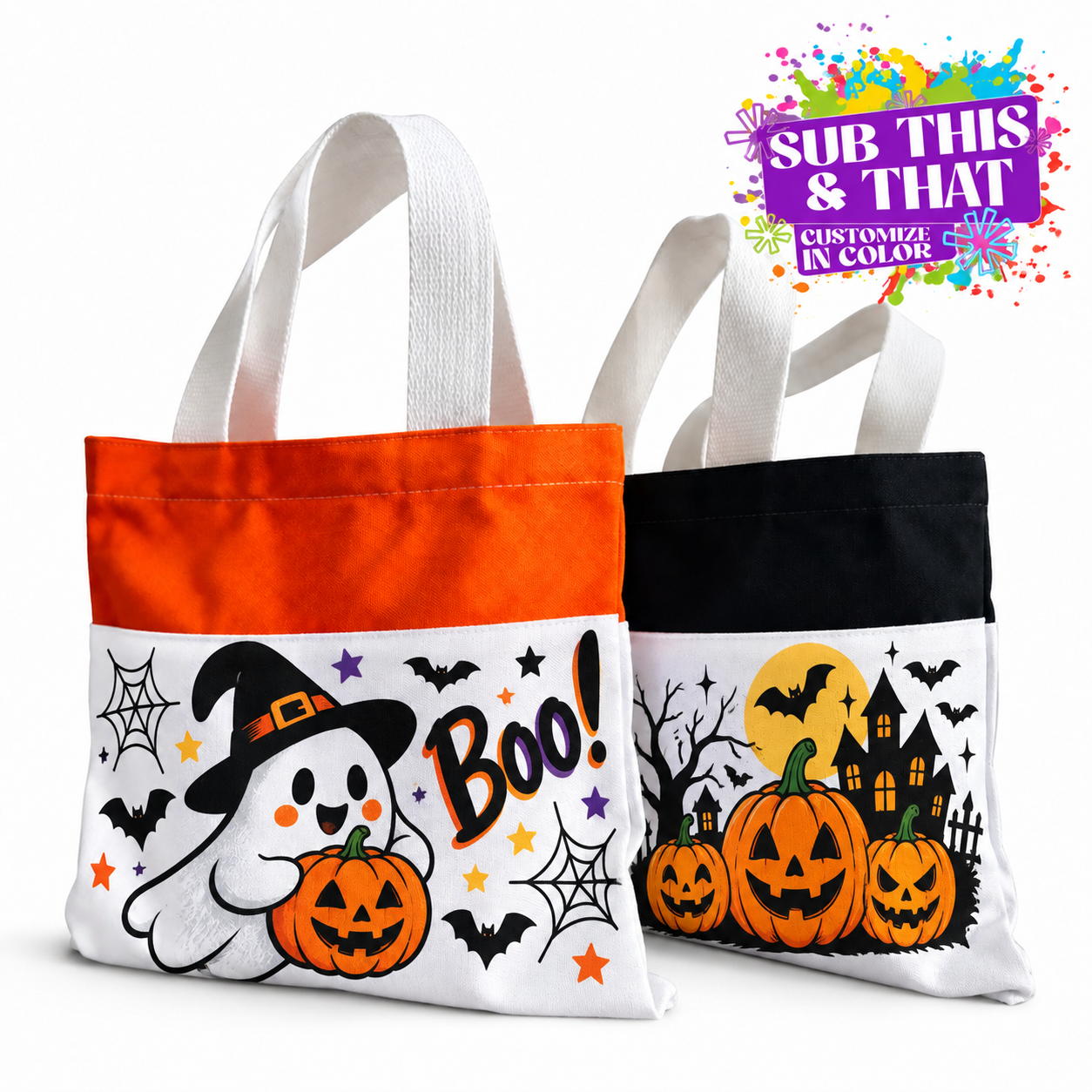 Sublimation Halloween Trick or Treat Kids Candy Bag