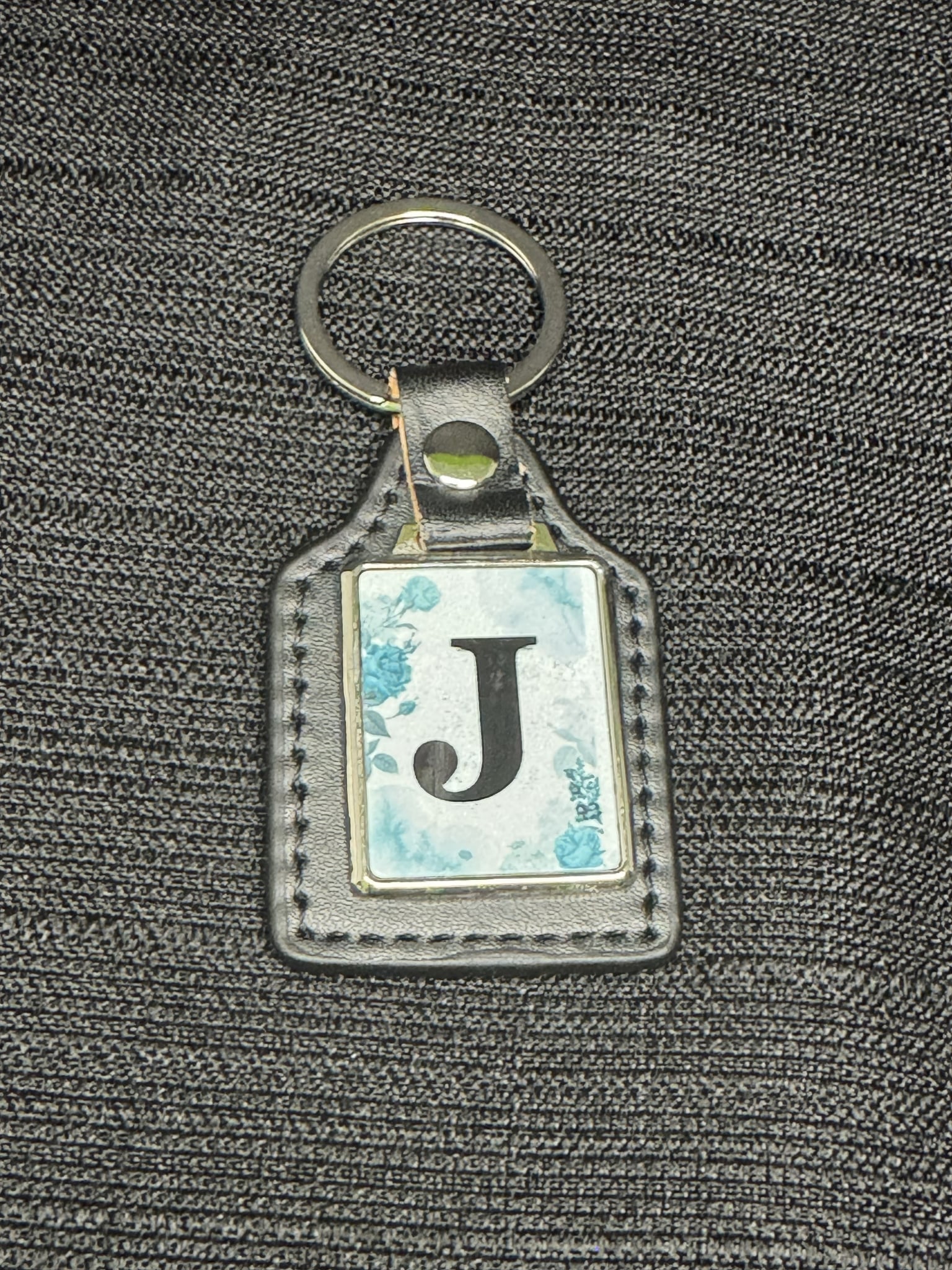 Leather Square Keychain with Sublimation Metal Insert + Gift Box