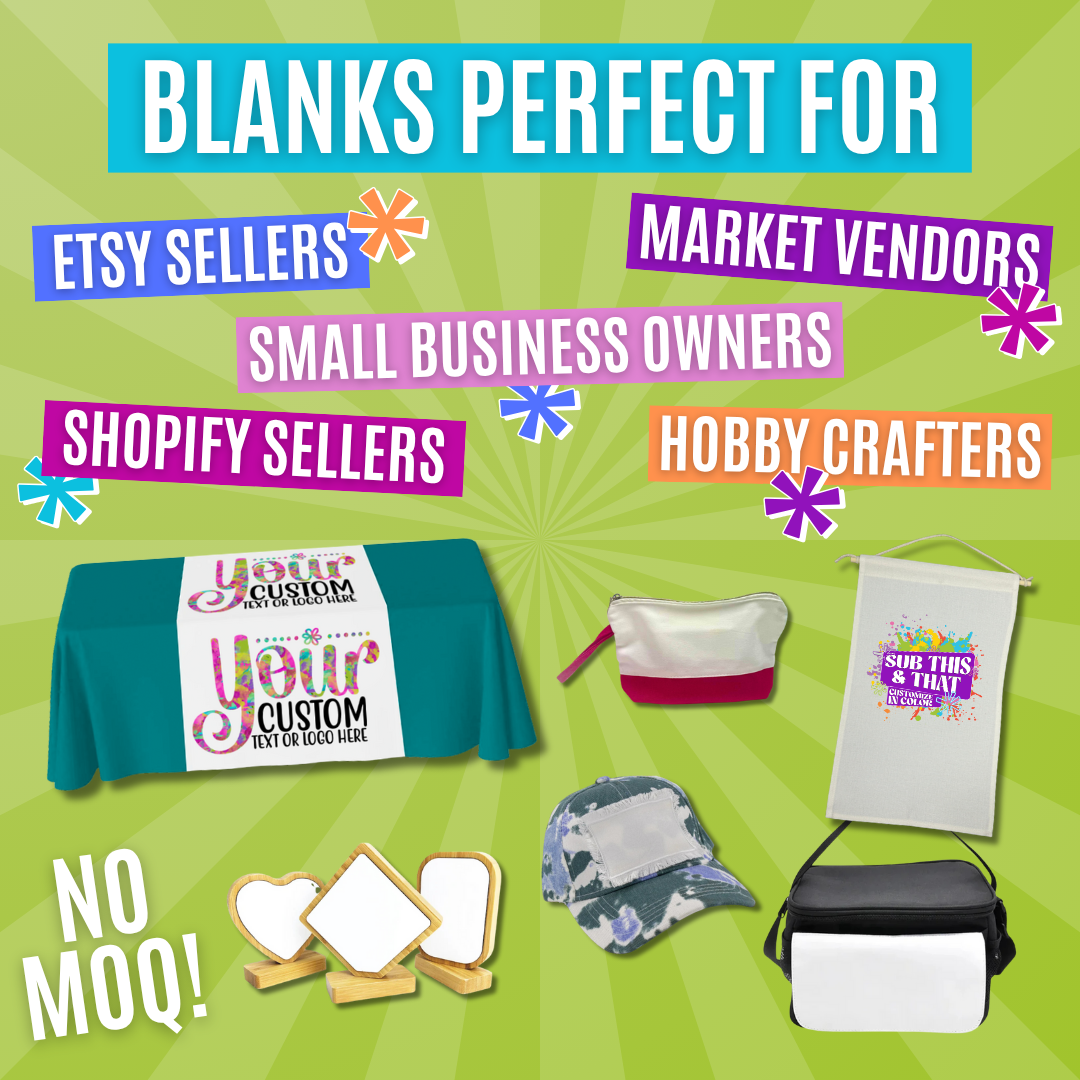 Sublimation Starter Blanks Box – Mystery Craft Box for Beginners & Small Businesses