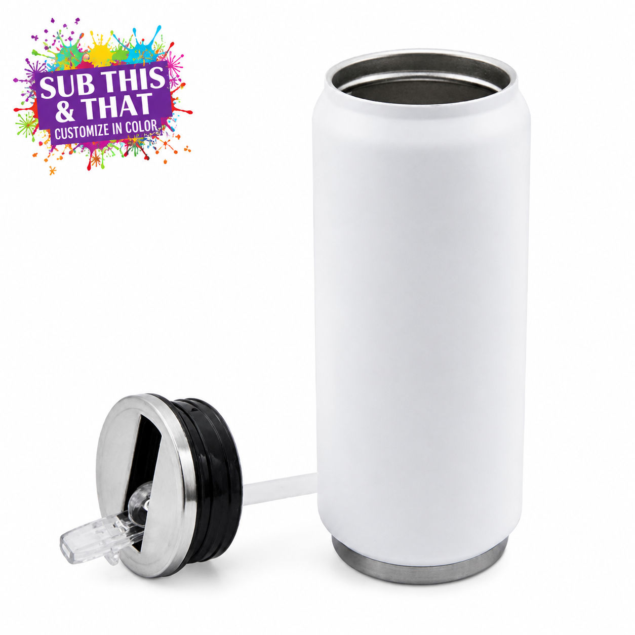 17oz Sublimation Stainless Steel Soda Can Tumbler