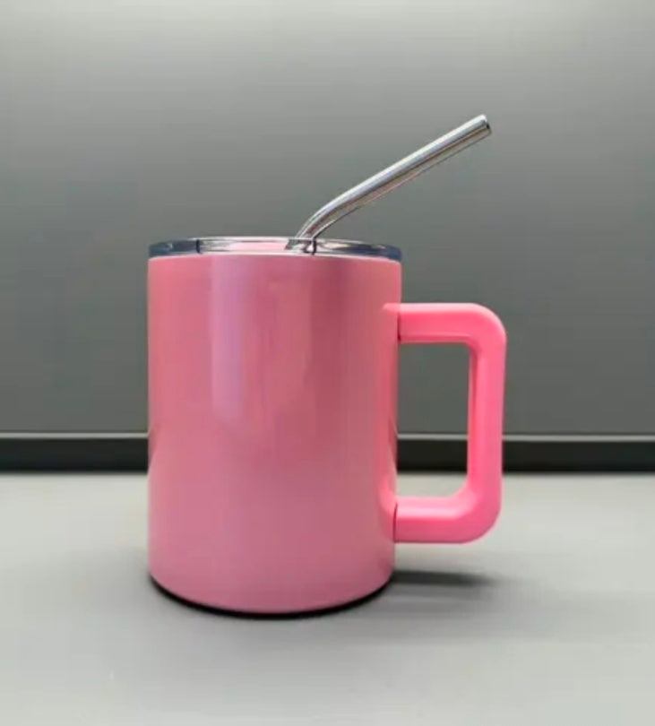 10oz Stainless Steel Sublimation Coffee Mug (Slide-Top Lid)