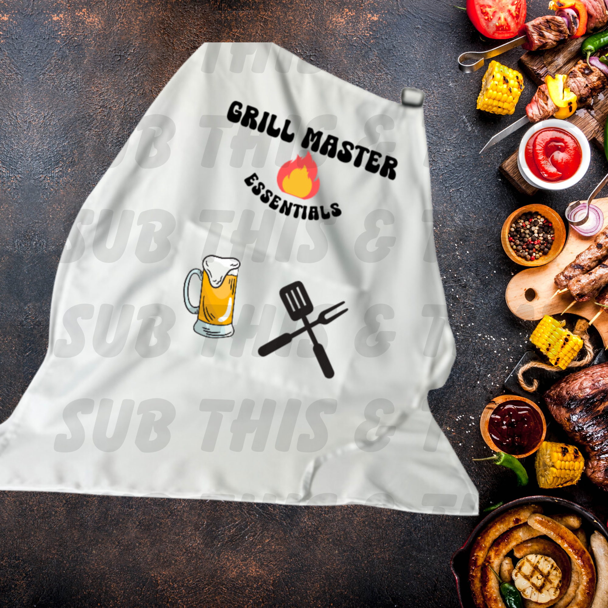 Sublimation White Polyester Apron