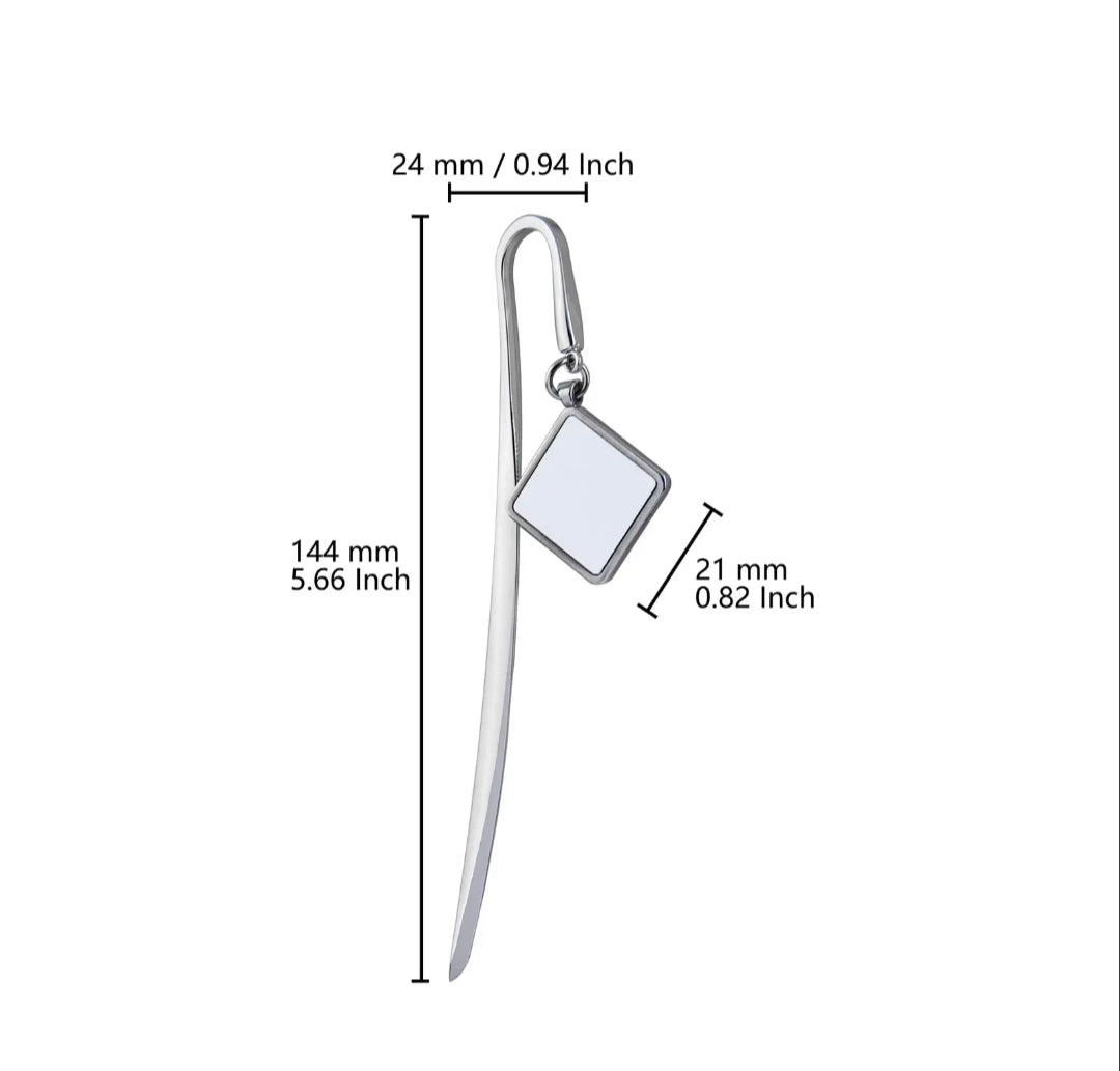 Sublimation Silver Metal Bookmark