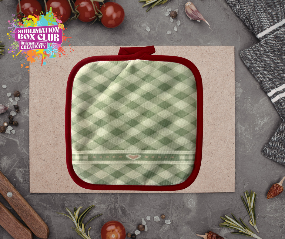 Sublimation White Pot Holder & Glove Set