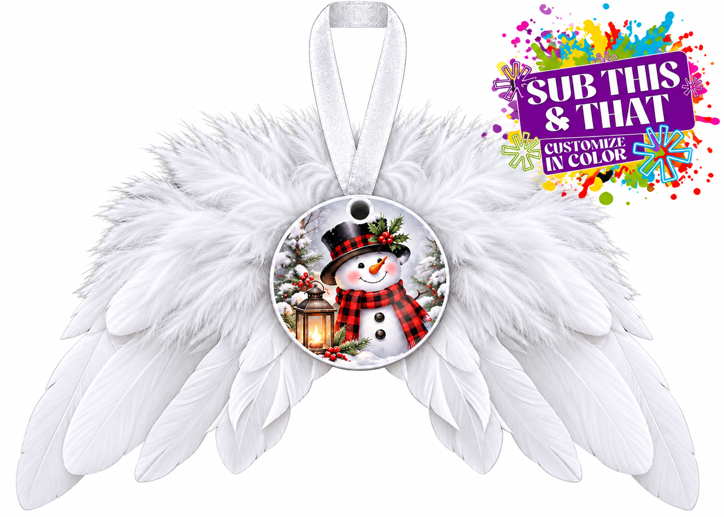 Christmas Angel Wings Ornament