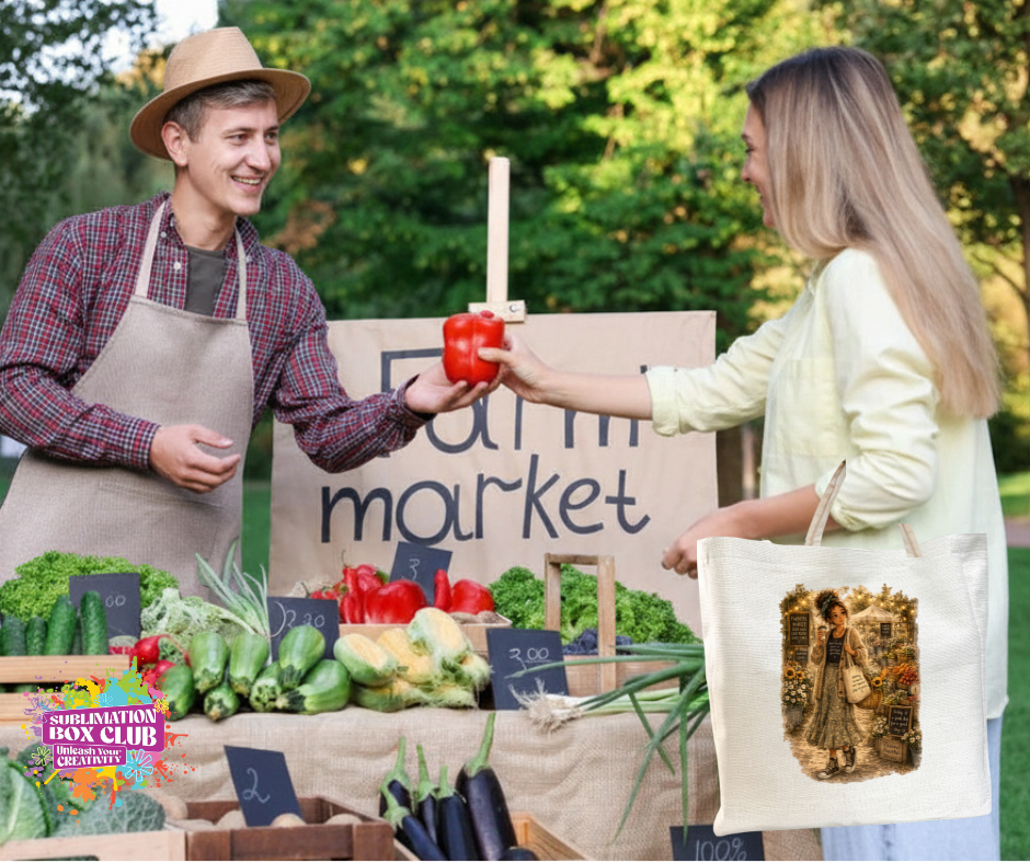 Sublimation Poly-Linen Large Shopping Catch All Bag