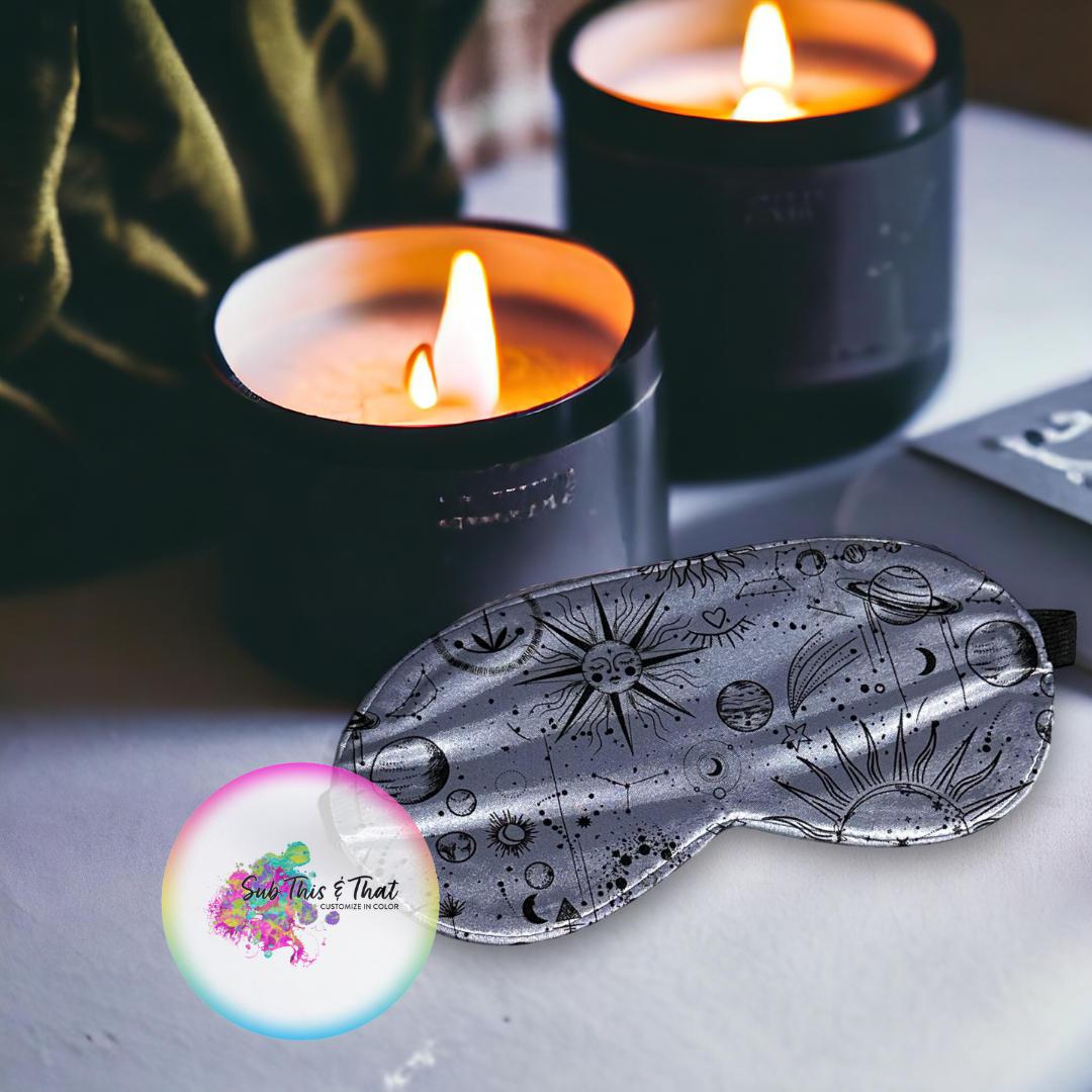 Sublimation Darkening Sleep Satin Eye Mask