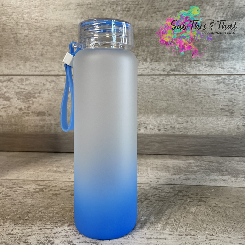 17 Oz  Ombre Glass Water Bottle (Copy)