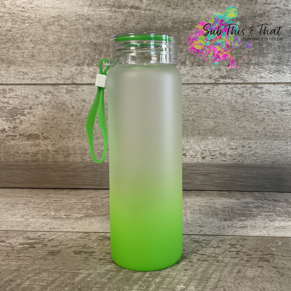 17 Oz  Ombre Glass Water Bottle (Copy)