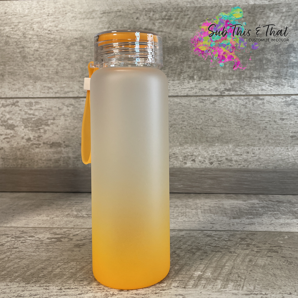 17 Oz  Ombre Glass Water Bottle (Copy)
