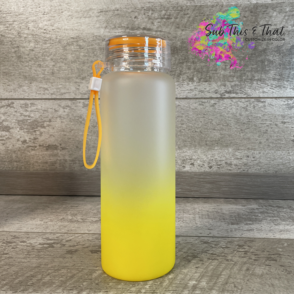 17 Oz  Ombre Glass Water Bottle (Copy)