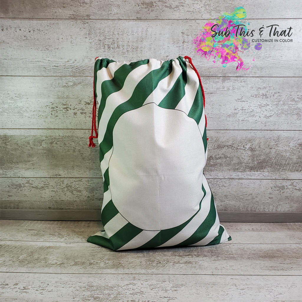 Christmas Polylinen Striped Santa Bag (Copy)