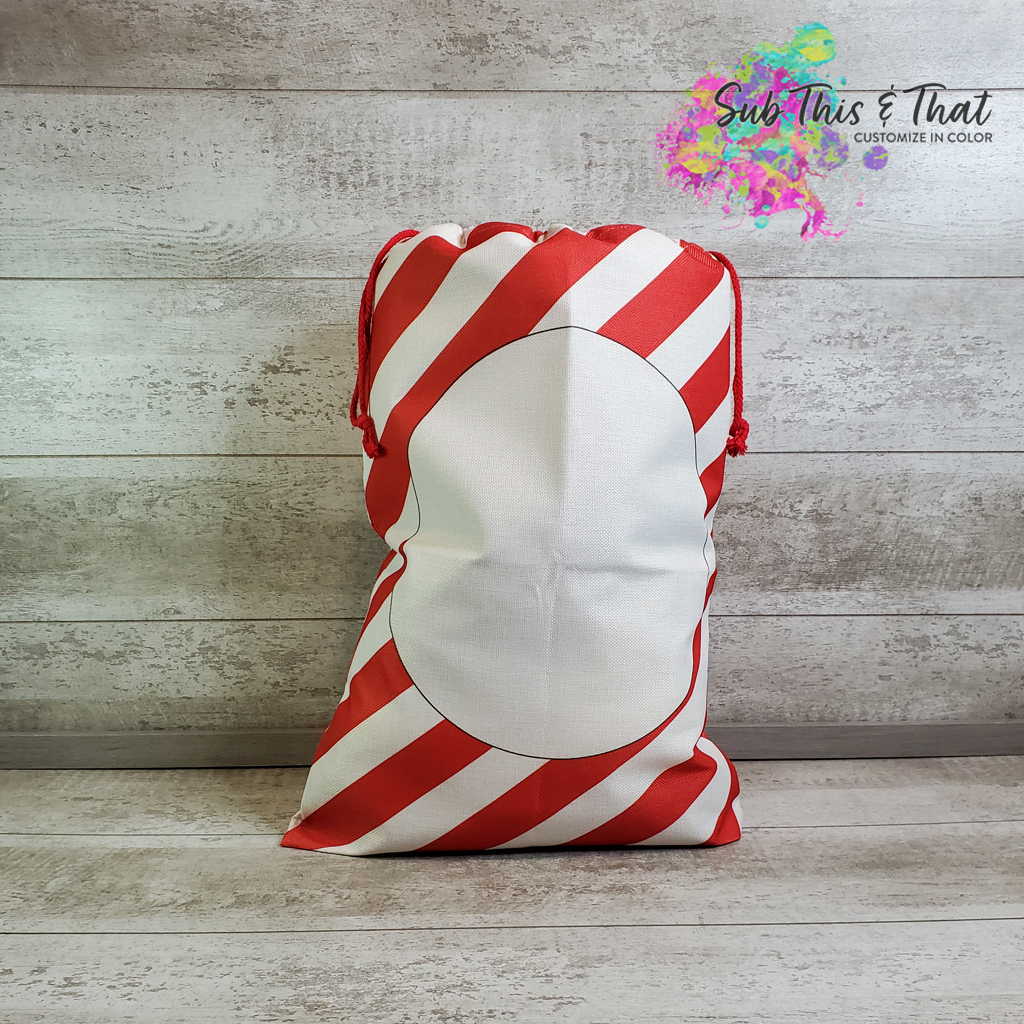 Christmas Polylinen Striped Santa Bag (Copy)