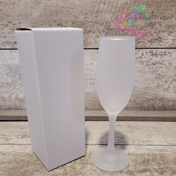 Sublimation frosted wine flute 6oz.