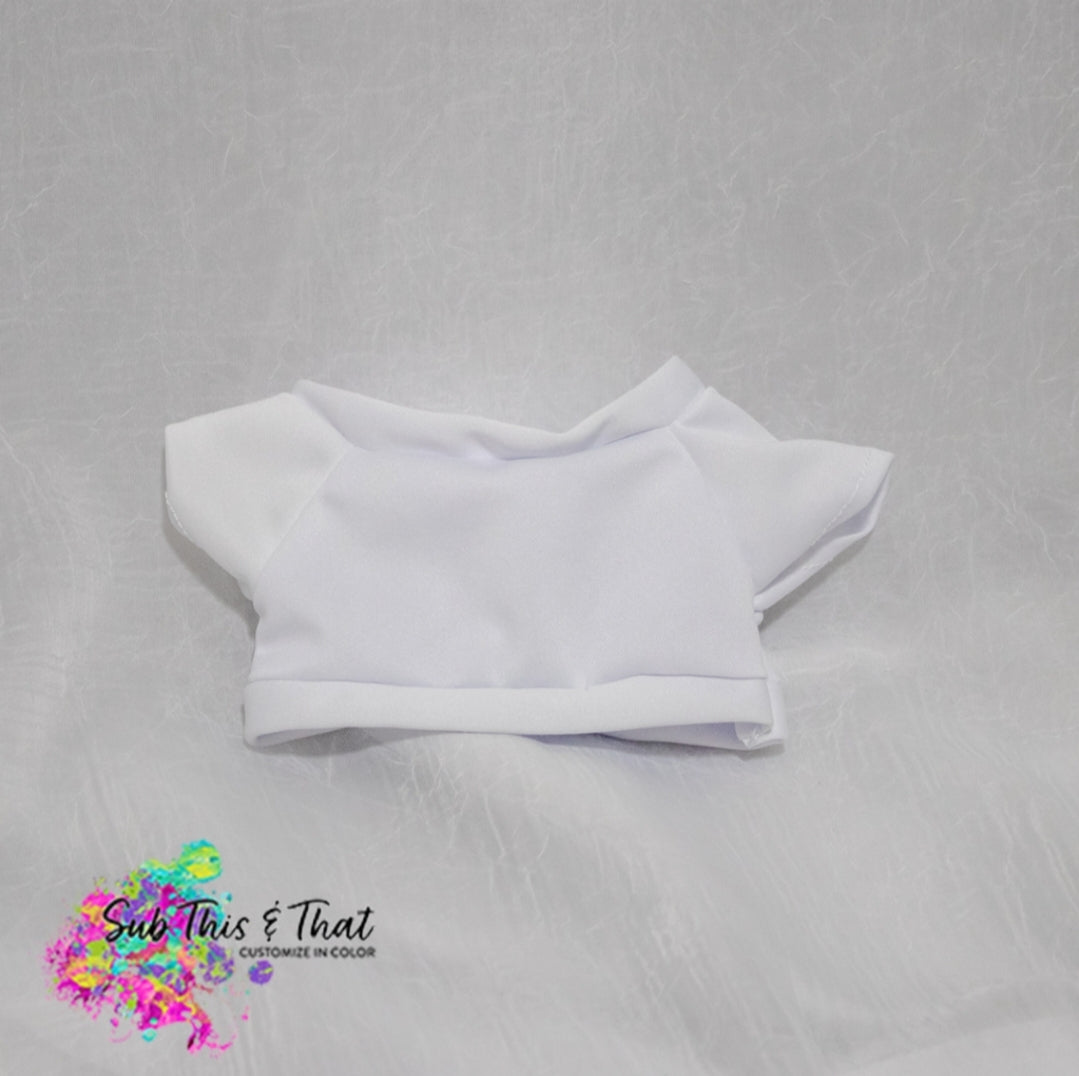 13" Easter Bunny Plush with Blank Sublimation Ready T-shirt