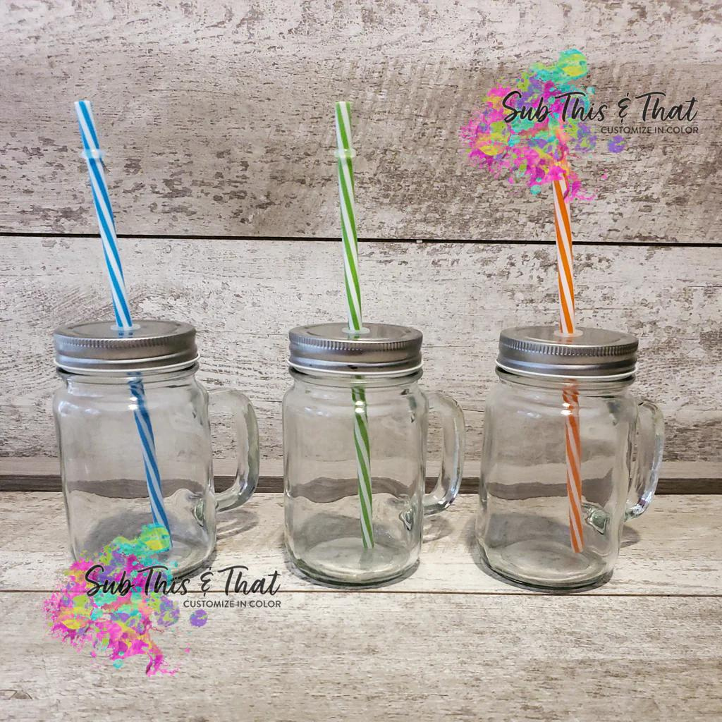 Leinuosen 12 Pieces 15 oz Colored Mason Jars with Lid and Straw Wide Mouth  Mason Jar Mugs with Handl…See more Leinuosen 12 Pieces 15 oz Colored Mason