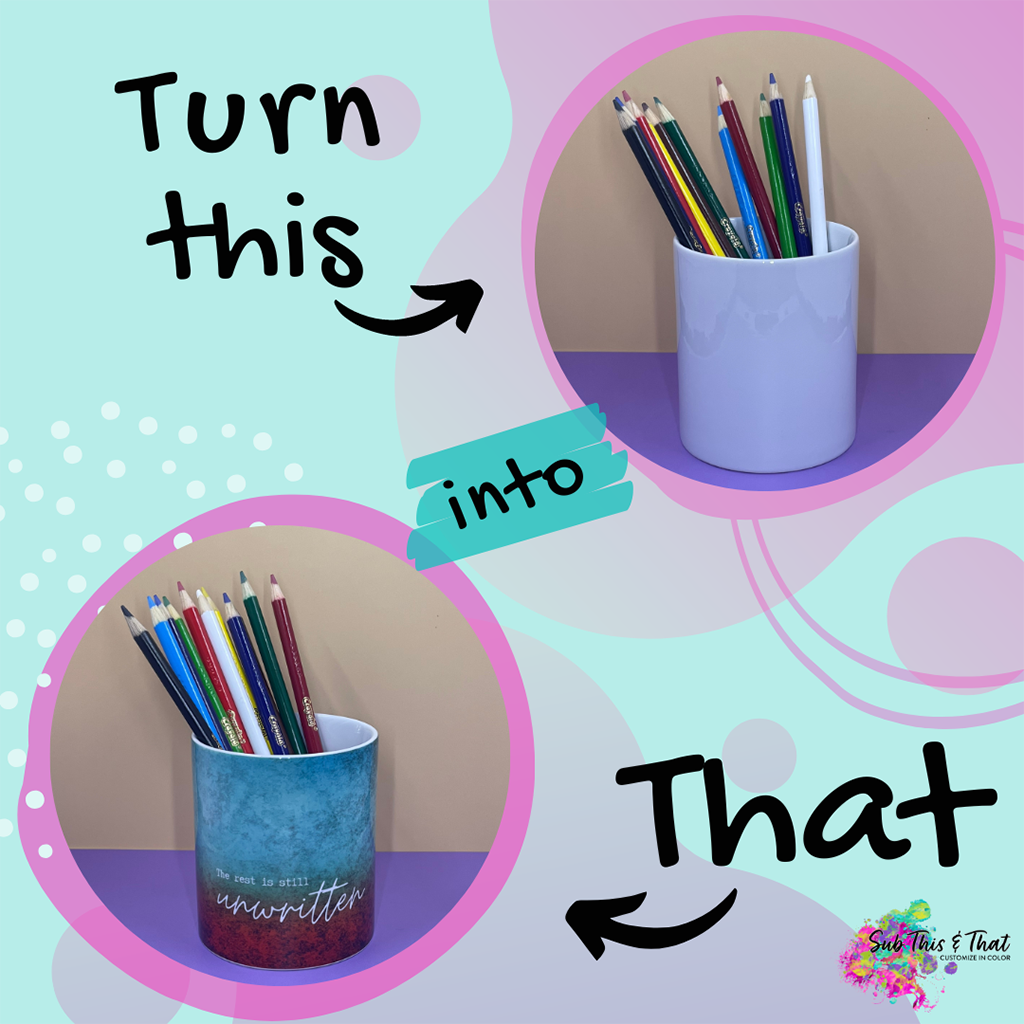 Sublimation Ceramic Pencil Holder Sublimation Ceramic Mug