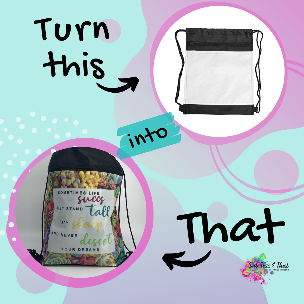 Sublimation Drawstring Backpack subthisandthat