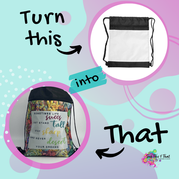 Sublimated Drawstring Backpack Sublimation Drawstring Backpack - subthisandthat