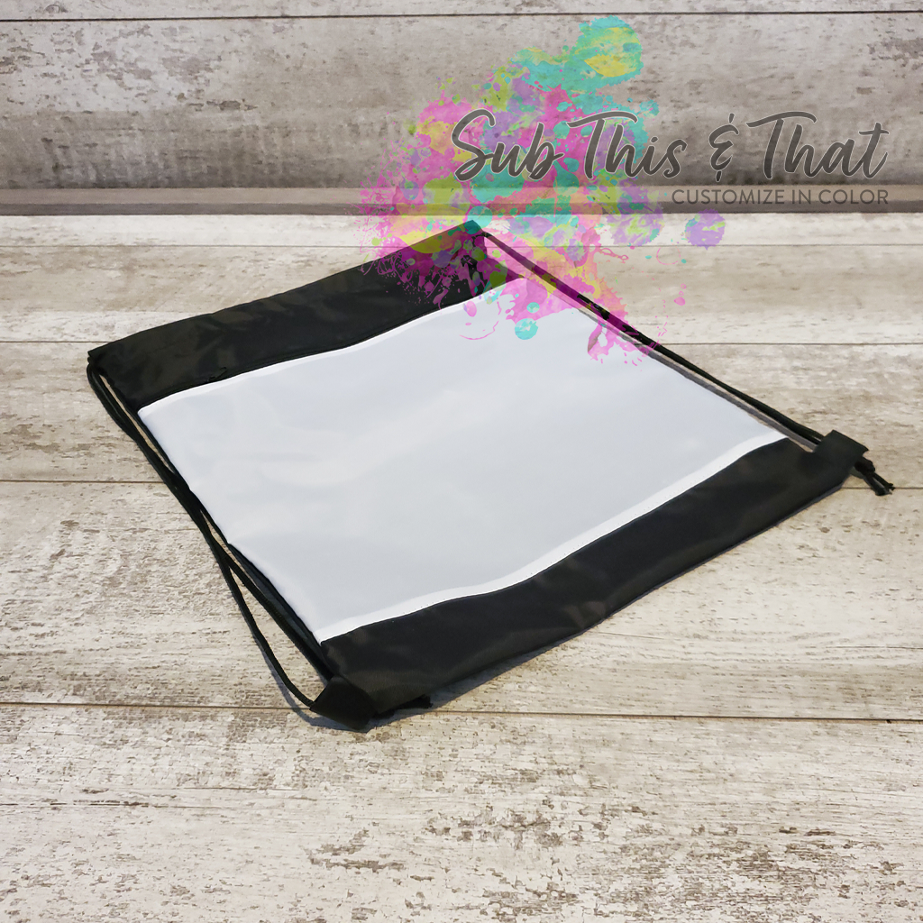 White top drawstring backpack