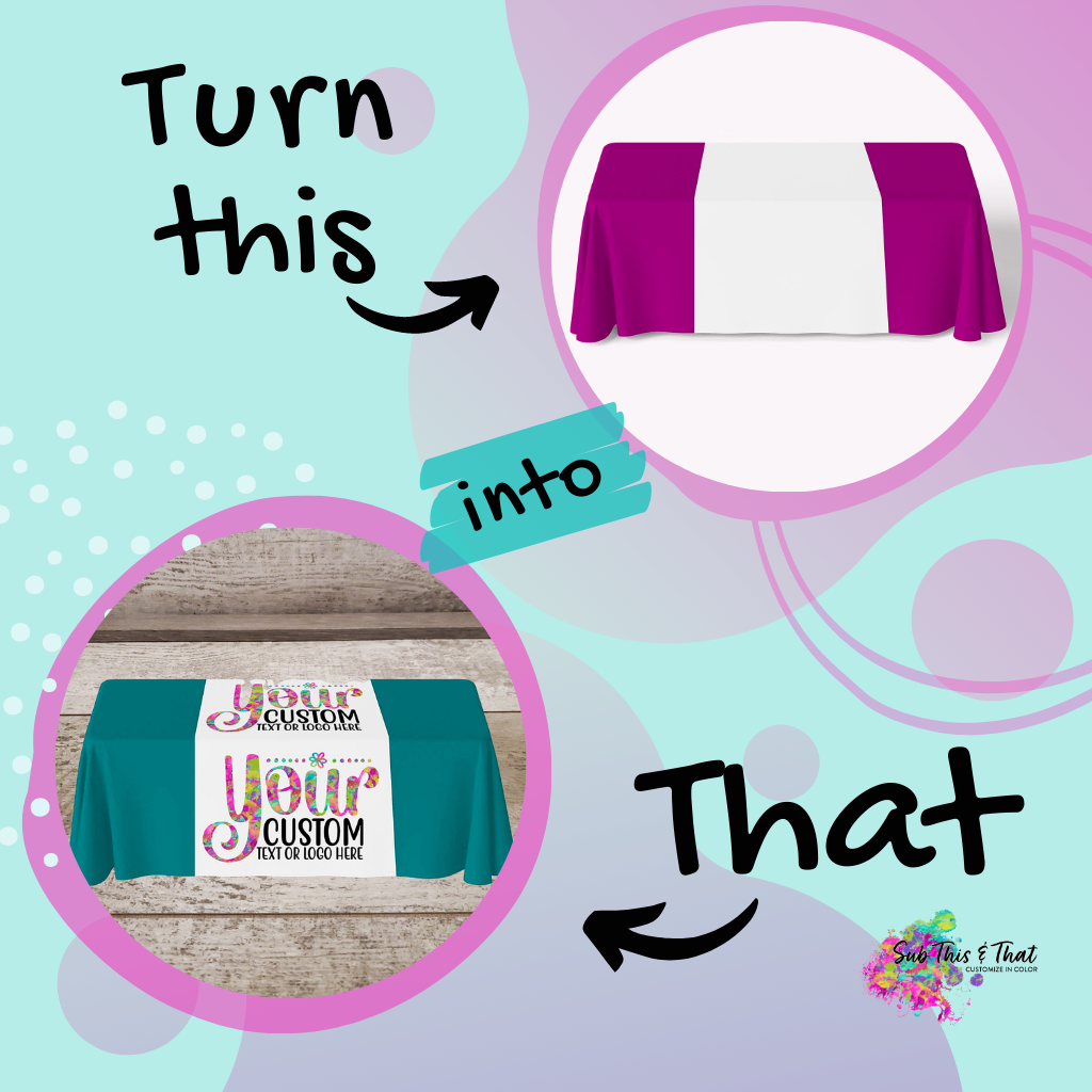 Sublimation Event Table Runner