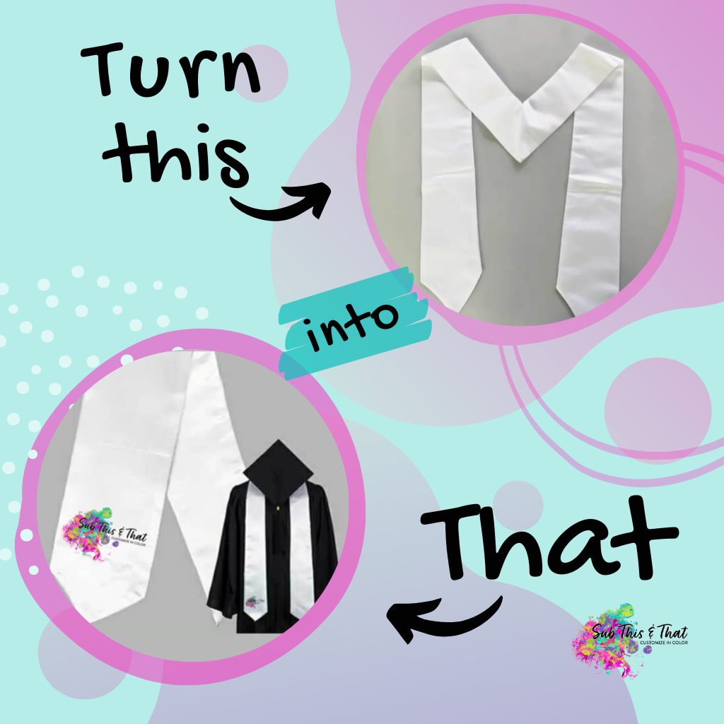 sublimation graduation stole