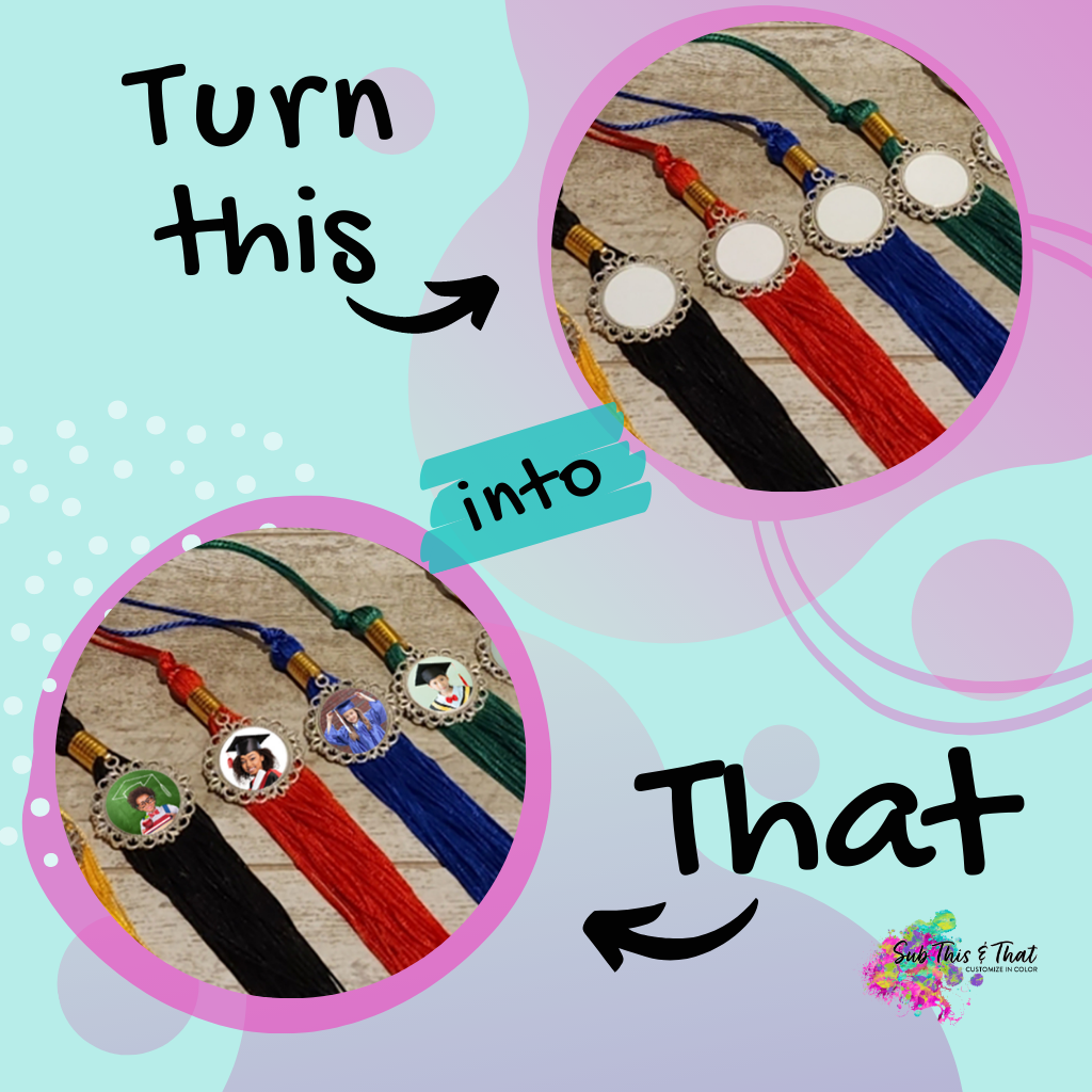 Sublimation Graduation Tassel with Charm