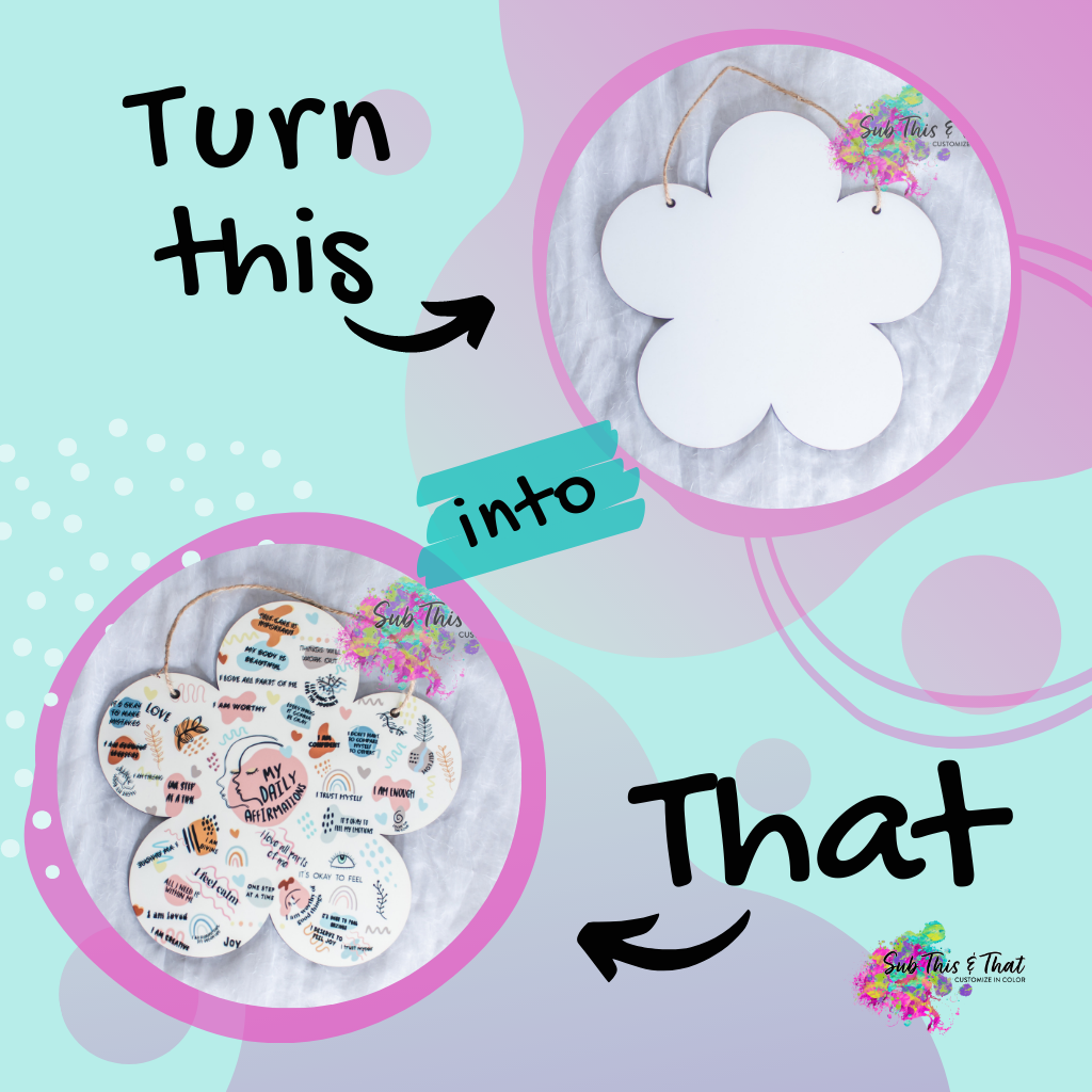 Sublimation MDF Flower Door-Wall Hanger