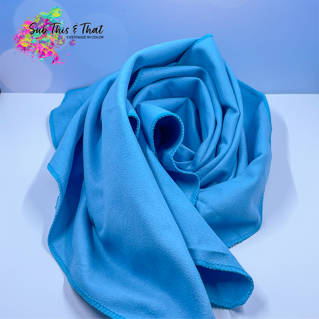 Sublimation microfiber multipurpose Gym Towel with zipper pouch