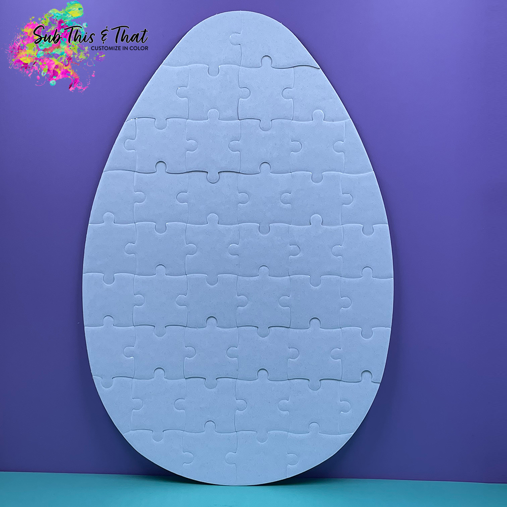 Sublimation puzzle Easter egg shapes