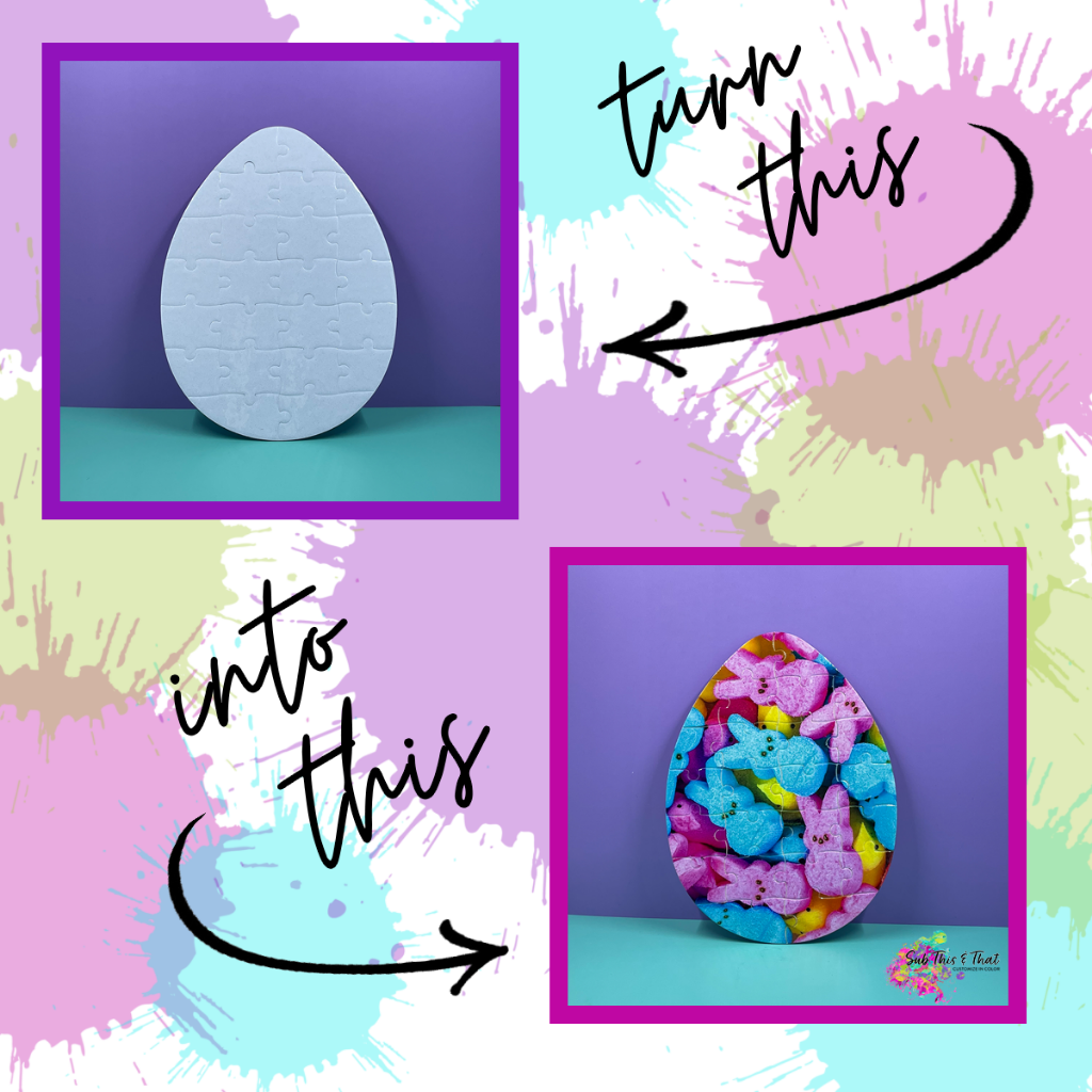Sublimation puzzle Easter egg shapes